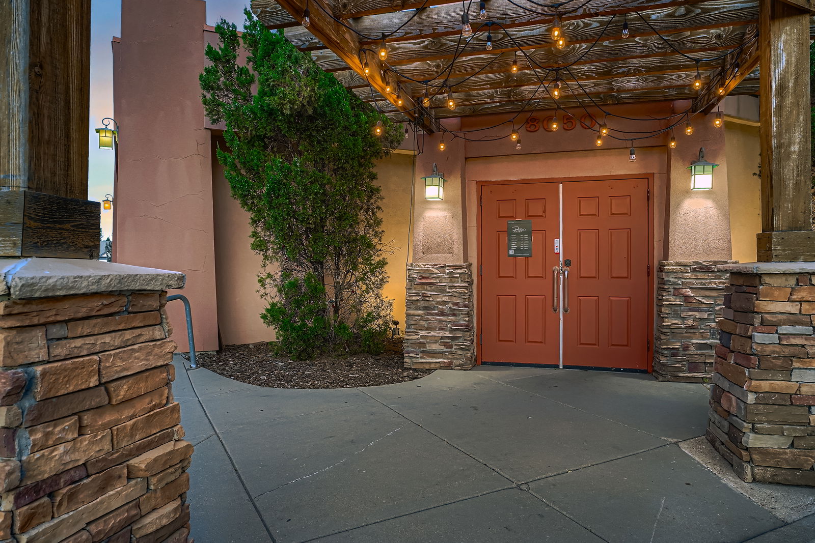 Penelope's Venue Exterior - Side entrance and landscaping